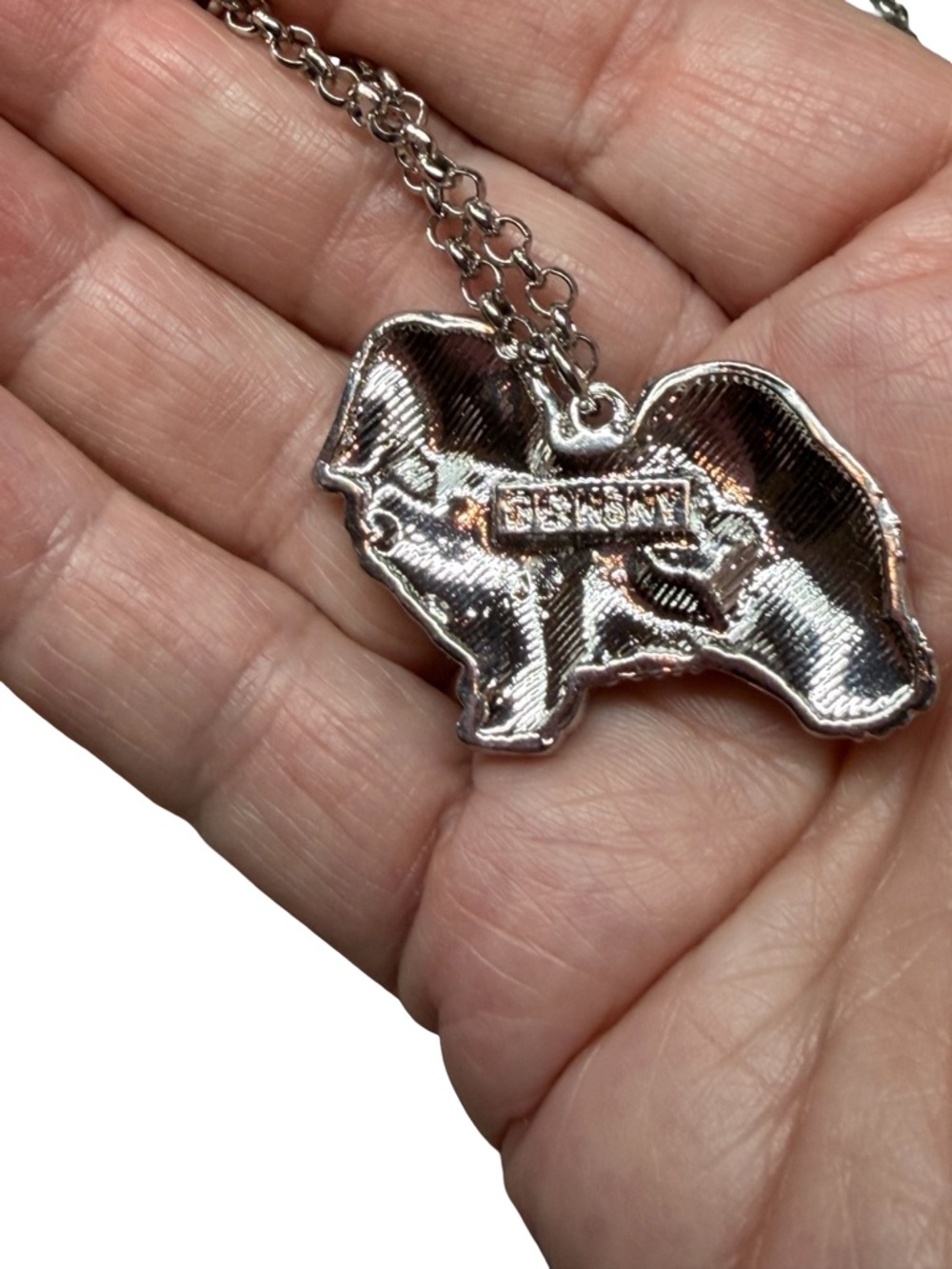 Metal Havanese Dog Pendant Adjustable Necklace with Multicolor Enamel Accents - Picture 5 of 6